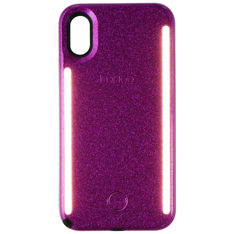 LuMee Duo Instafame Lighted Case for Apple iPhone Xs / iPhone X - Purple Glitter - LuMee - Simple Cell Shop, Free shipping from Maryland!