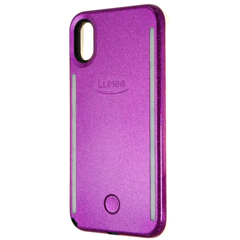 LuMee Duo Instafame Lighted Case for Apple iPhone Xs / iPhone X - Purple Glitter - LuMee - Simple Cell Shop, Free shipping from Maryland!