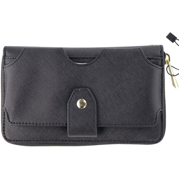 6-inch Saffiano Smartphone Wallet Case for iPhone & Android - Black - Saffiano - Simple Cell Shop, Free shipping from Maryland!