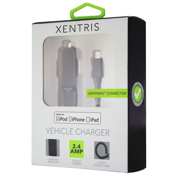 Xentris (5V/2.4A) 6-Foot Coiled Cable Car Charger - Black - Xentris - Simple Cell Shop, Free shipping from Maryland!
