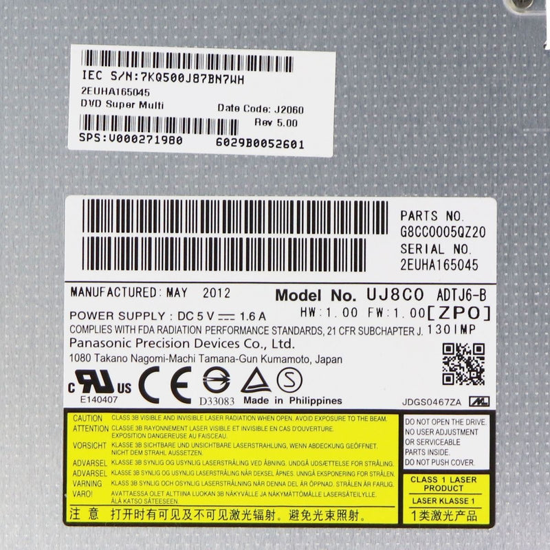 Panasonic (UJ8CO) Slim SATA DVD Optical Drive - May 2012 / 1.6-Amp - Panasonic - Simple Cell Shop, Free shipping from Maryland!