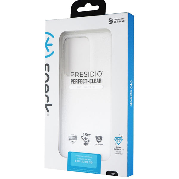 Speck Presidio Perfect-Clear Case for Galaxy S20 Ultra 5G - Clear/Silver Glitter - Speck - Simple Cell Shop, Free shipping from Maryland!