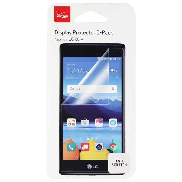 Verizon Display Protector 3 Pack for LG K8 V - Anti-Scratch / Clear - Verizon - Simple Cell Shop, Free shipping from Maryland!
