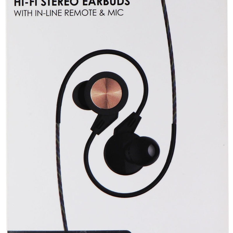 Hottips Elite 3.5mm Hi-Fi Stereo EarBuds w/ In-line Remote/Mic - Black & Gold - Hottips - Simple Cell Shop, Free shipping from Maryland!