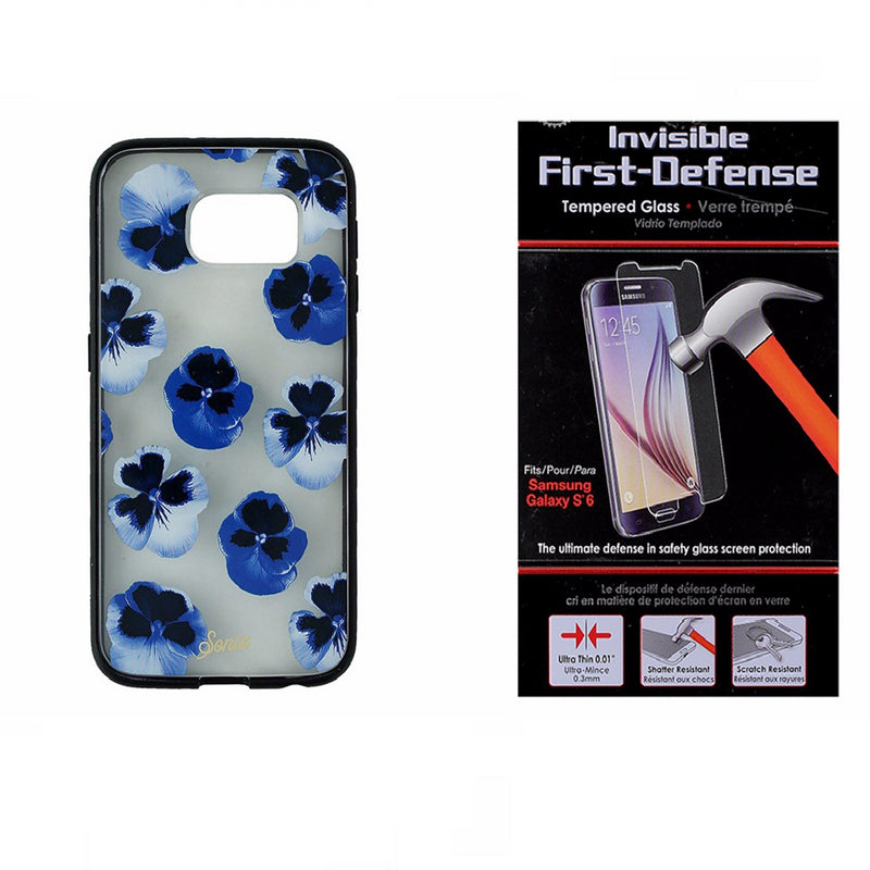 Sonix Blue Flowers Case and Qmadix Glass Screen Protector for Samsung Galaxy S6 - Sonix - Simple Cell Shop, Free shipping from Maryland!