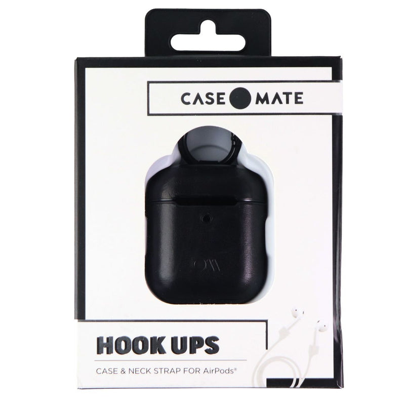 Case-Mate Hook Ups Case and Neck Strap for AirPods 1st & 2nd Gen - Black Leather - Case-Mate - Simple Cell Shop, Free shipping from Maryland!