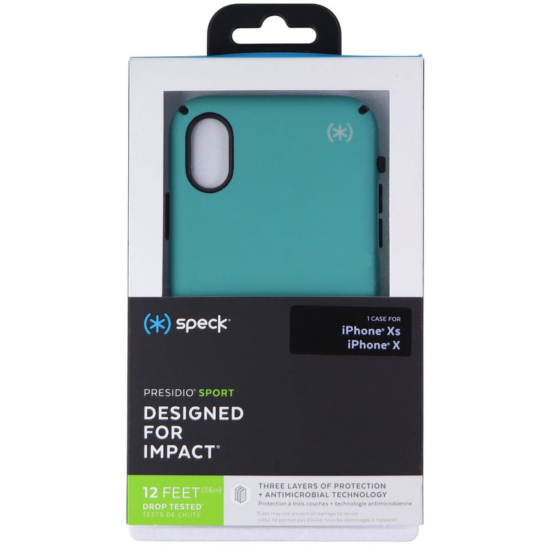 Speck Presidio Sport Case for Apple iPhone Xs/X - Jet Ski Teal/Dolphin Gray - Speck - Simple Cell Shop, Free shipping from Maryland!