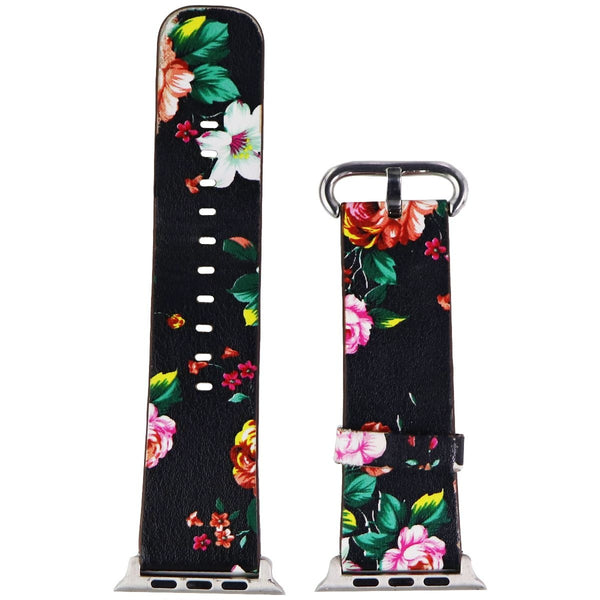 WristWearCo. Band for Apple Watch 44mm and 42mm Cases - Black/Flowers - WRISTWEARCO. - Simple Cell Shop, Free shipping from Maryland!