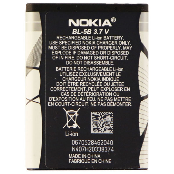 Nokia BL-5B 3.7v Lithium Ion Battery for Nokia Classic - Silver - Nokia - Simple Cell Shop, Free shipping from Maryland!