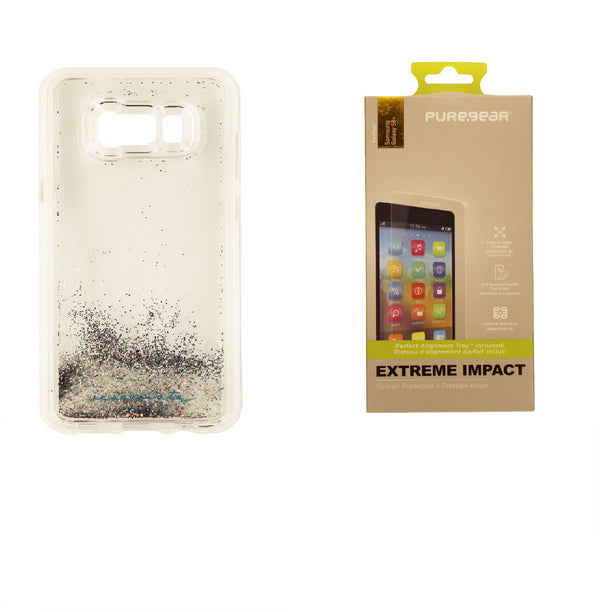 Case-Mate Silver Glitter Case + PureGear Screen Protector for Samsung Galaxy S8+ - Case-Mate - Simple Cell Shop, Free shipping from Maryland!
