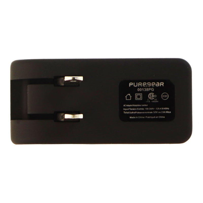 PureGear ( 60117PG ) 2.4A 12W Travel Adapter for USB Devices - Black - PureGear - Simple Cell Shop, Free shipping from Maryland!