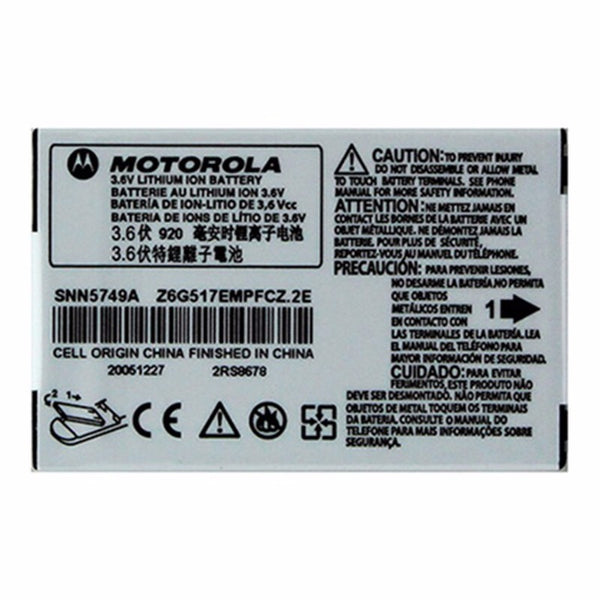 OEM Motorola SNN5749A 920 mAh Replacement Battery for Motorola V170/V171/C155 - Motorola - Simple Cell Shop, Free shipping from Maryland!