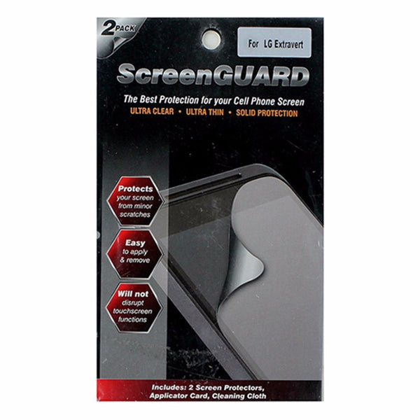 ScreenGuard Screen Protector 2 Pack for LG Extravert - Clear - ScreenGuard - Simple Cell Shop, Free shipping from Maryland!