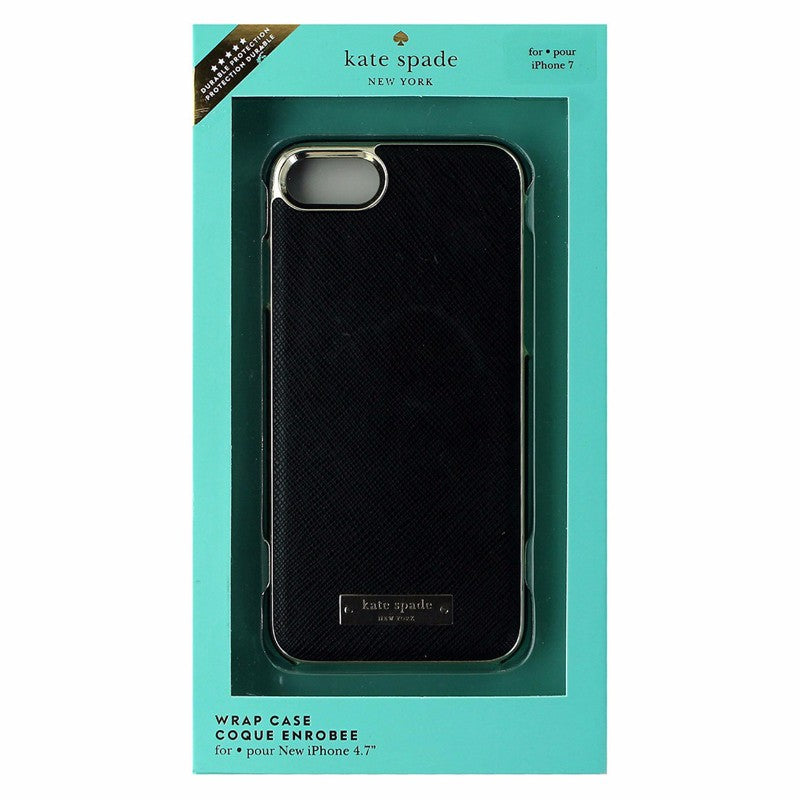 Kate Spade Wrap Case for Apple iPhone SE (2nd Gen) & 8/7 - Saffiano Black/Gold