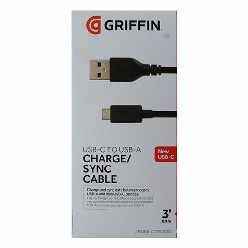 Griffin ( GC41637 ) Charge and Sync Cable for USB - C Devices - Black - Griffin - Simple Cell Shop, Free shipping from Maryland!