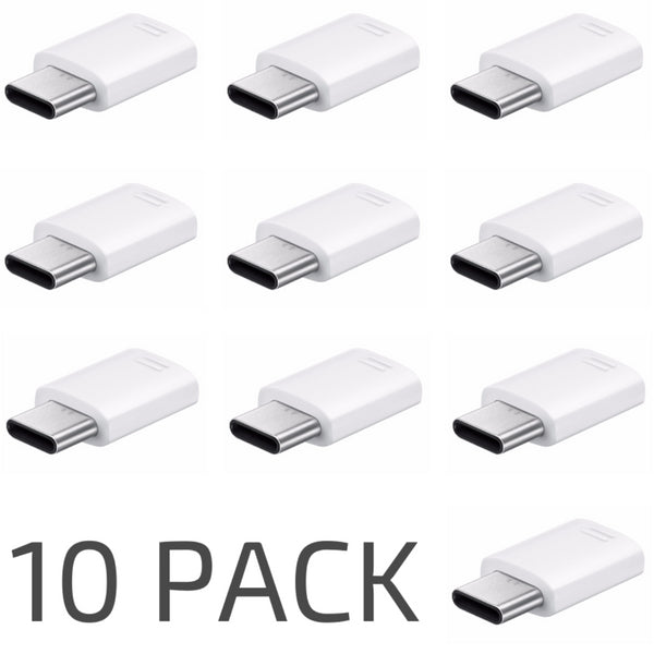 10x Samsung (EE - GN930BWEGUS)  Micro USB Adapter for USB-C  Devices - White - Samsung - Simple Cell Shop, Free shipping from Maryland!
