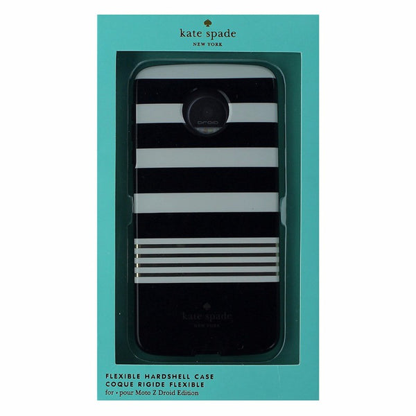 Kate Spade New York Flexible Hardshell for Moto Z Droid - Black and White Stripe - Kate Spade - Simple Cell Shop, Free shipping from Maryland!