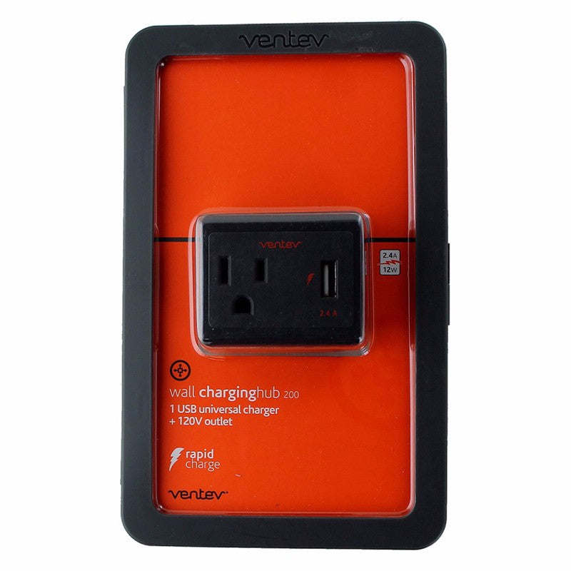 Ventev Universal Wall ChargingHub 200 with 2.4-Amp USB Port and AC Outlet - Ventev - Simple Cell Shop, Free shipping from Maryland!