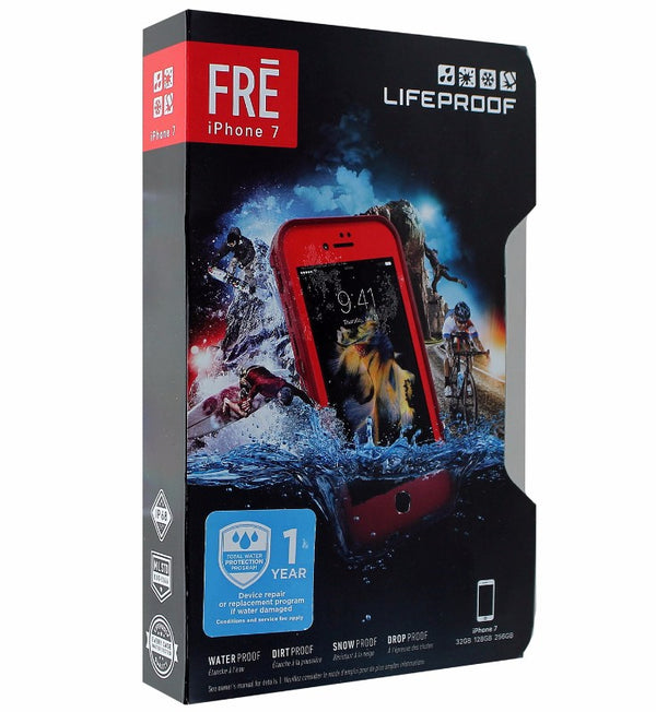 LifeProof FRE Waterproof  Case Cover Scratch Protector iPhone 7 Authentic Red - LifeProof - Simple Cell Shop, Free shipping from Maryland!