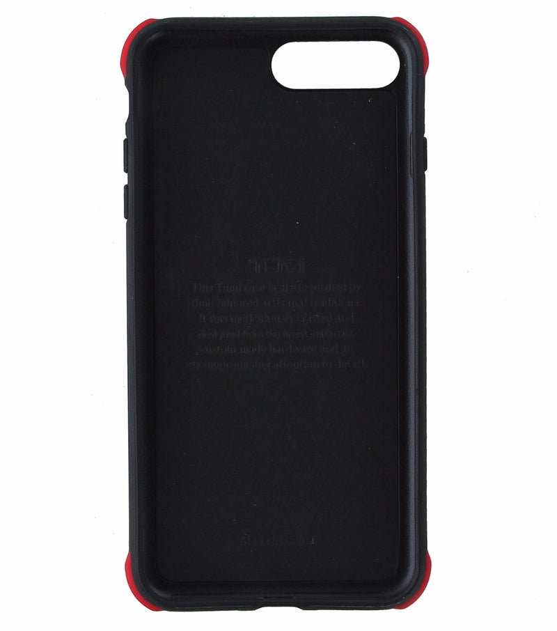 Tumi Protection Series Hard Case for iPhone 8 Plus 7 Plus - Brushed Gunmetal/Red - Tumi - Simple Cell Shop, Free shipping from Maryland!