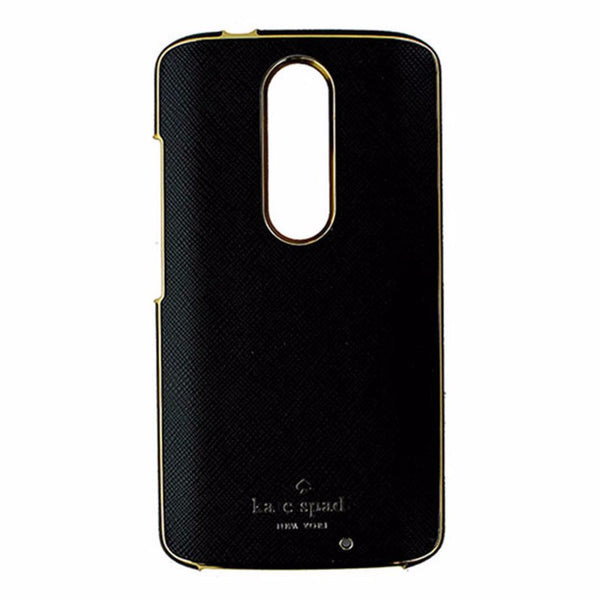 Kate Spade Wrap Case for Motorola Droid Turbo 2 - Saffiano Leather Black Gold - Kate Spade - Simple Cell Shop, Free shipping from Maryland!
