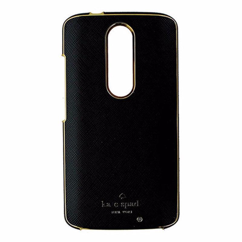 Kate Spade Wrap Case for Motorola Droid Turbo 2 - Saffiano Leather Black Gold - Kate Spade - Simple Cell Shop, Free shipping from Maryland!