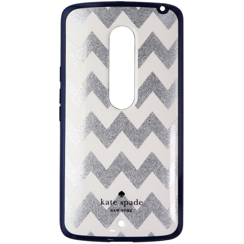 Kate Spade Hybrid Hardshell Case for Motorola Droid Maxx 2 - Silver / Navy Blue - Kate Spade - Simple Cell Shop, Free shipping from Maryland!