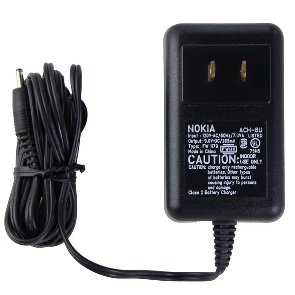 Nokia (9V/265mA) Class 2 Battery Charger/Adapter - Black (ACH-8U) - Nokia - Simple Cell Shop, Free shipping from Maryland!