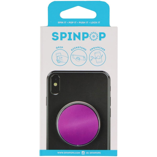 SpinPop Grip, Kickstand, Organizer Novelty Holder - Purple/Black - SpinPop - Simple Cell Shop, Free shipping from Maryland!