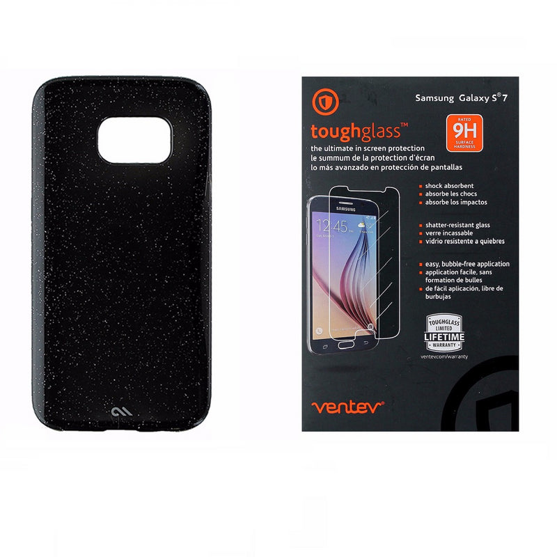 Case-mate Black Sparkle Case + Ventex Screen Protector for Samsung Galaxy S7 - Case-Mate - Simple Cell Shop, Free shipping from Maryland!