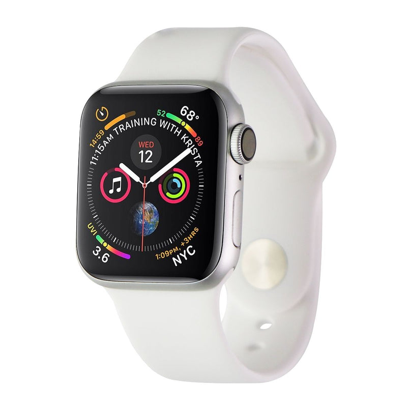 Apple Watch Series 4 (A1977) GPS Only - 40mm Silver Aluminum/White Sport  Band