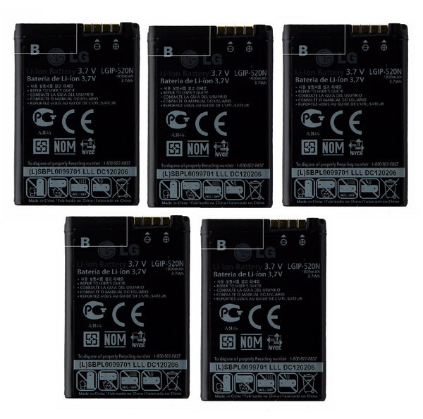 KIT 5x 1000mAh Replacement Battery (LGIP-520N) for LG Chocolate / GD900 / GW505 - LG - Simple Cell Shop, Free shipping from Maryland!