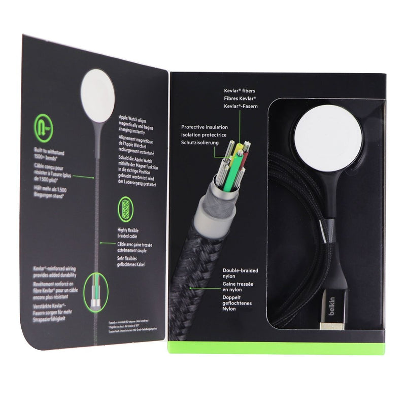 Belkin DuraTek 4Ft Magnetic Charging Cable for Apple Watch 4 / 3 / 2 - Black - Belkin - Simple Cell Shop, Free shipping from Maryland!