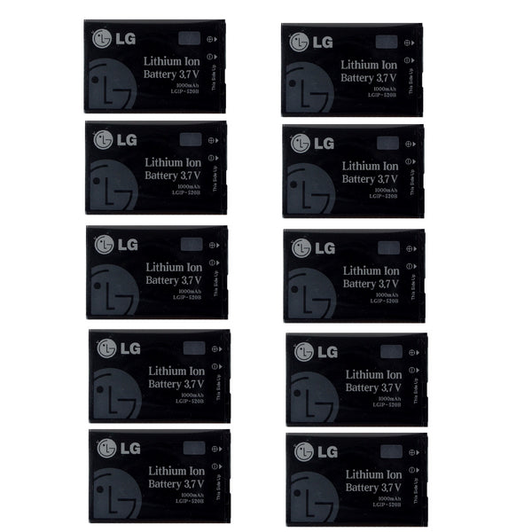 KIT 10x LG Rechargeable 1,000mAh OEM Battery (LGIP-520B) for LG 8350 - LG - Simple Cell Shop, Free shipping from Maryland!