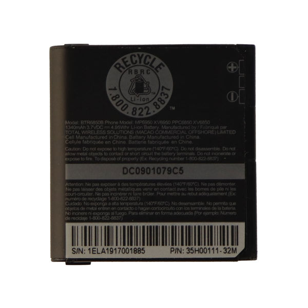 HTC Li-ion 1,340mAh Rechargeable OEM Battery (BTR6850B) 3.7V for MP6950 / XV6950 - HTC - Simple Cell Shop, Free shipping from Maryland!