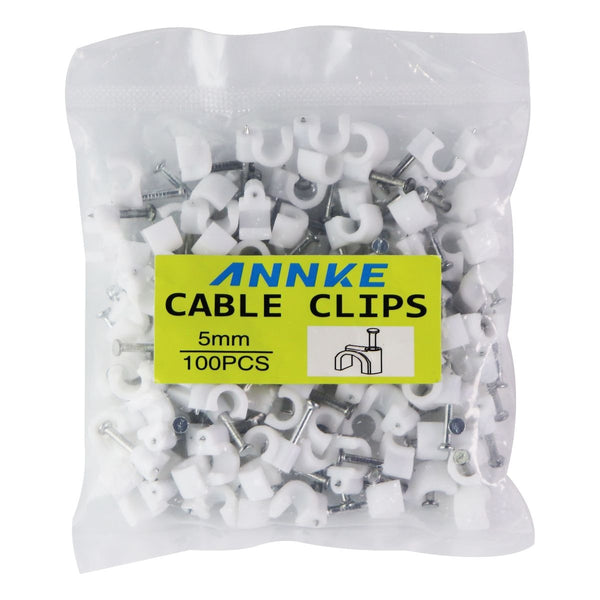 Annke Cable and Wire Clips (5mm / 100 Clips) - White - Annke - Simple Cell Shop, Free shipping from Maryland!