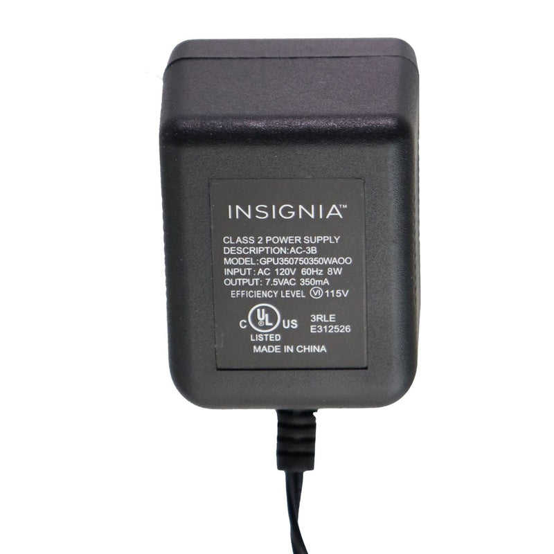 Insignia (7.5VAC / 350mA) Power Supply Wall Adapter - Black (GPU350750350WAOO) - Insignia - Simple Cell Shop, Free shipping from Maryland!