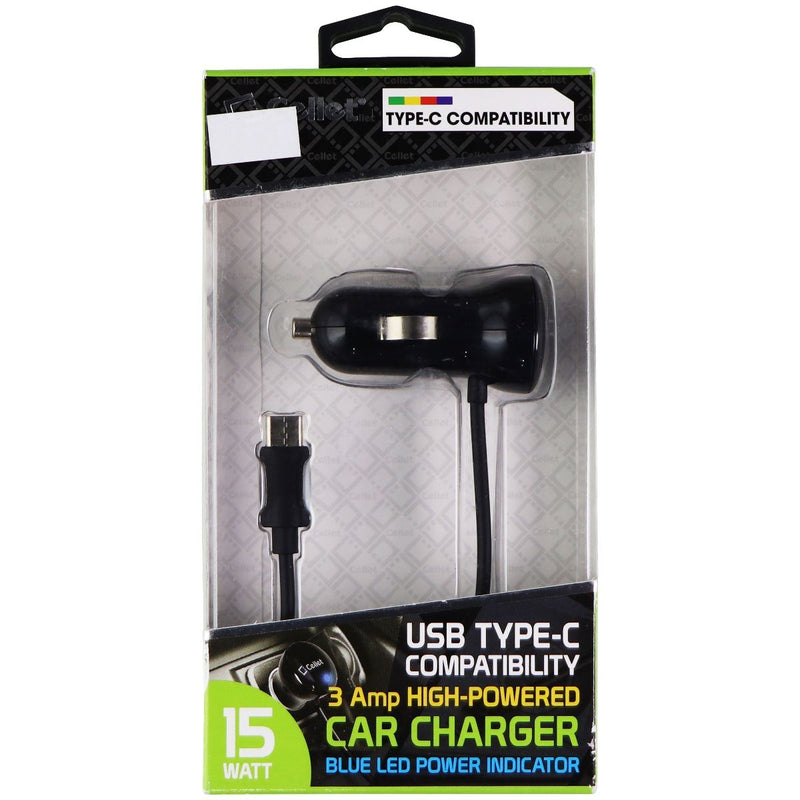 Cellet High Powered Car Charger For USB Type C Devices 3A - Black - Cellet - Simple Cell Shop, Free shipping from Maryland!