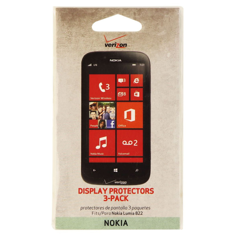 Verizon Display Protectors 3-Pack for Nokia Lumia 822 Smartphone - Verizon - Simple Cell Shop, Free shipping from Maryland!
