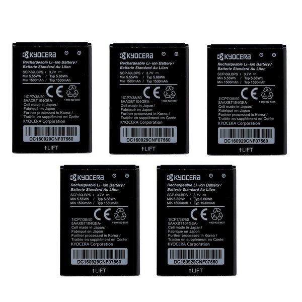 KIT 5x Kyocera SCP-69LBPS Replacement 1500mAh Battery DuraXTP DuraXE DuraXA - Kyocera - Simple Cell Shop, Free shipping from Maryland!