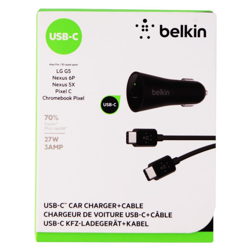 Belkin 27W/3A USB-C Car Charger & (USB-C to USB-C) 4-Ft Cable - Black - Belkin - Simple Cell Shop, Free shipping from Maryland!