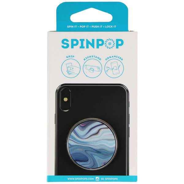 SpinPop Grip, Stand, and Organizer for Phones and Tablets - Blue Waves - SpinPop - Simple Cell Shop, Free shipping from Maryland!