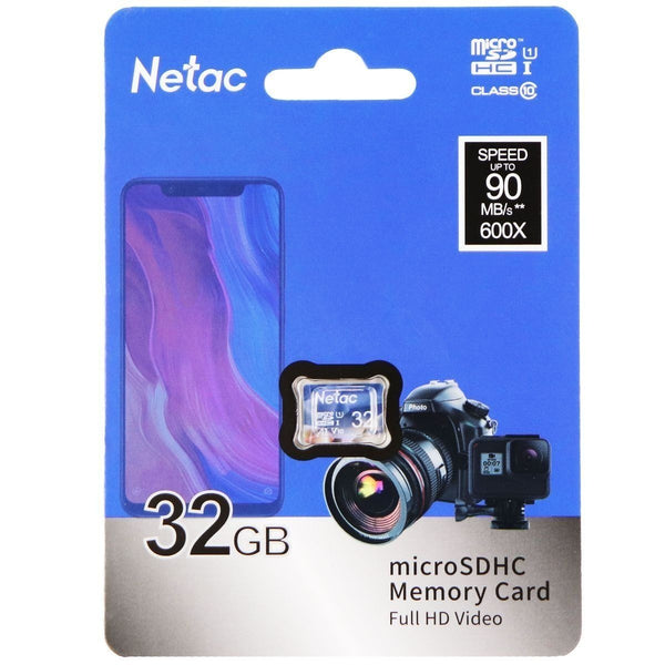 Netac 32GB microSDHC 90MB/s Class 10 UHS-1 A1 Memory Card - Netac - Simple Cell Shop, Free shipping from Maryland!
