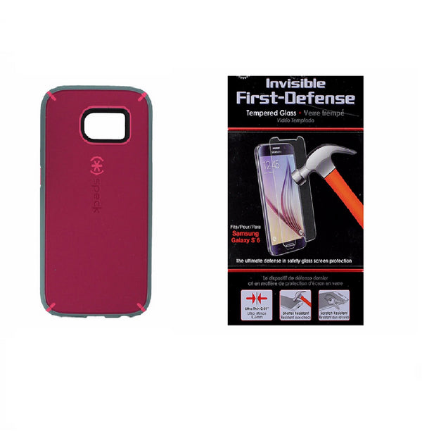 Speck Fuchsia Case and Qmadix Glass Screen Protector for Samsung Galaxy S6 - Speck - Simple Cell Shop, Free shipping from Maryland!