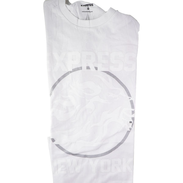 Express New York T-Shirt - XS Extra Small - White / Lion - Express - Simple Cell Shop, Free shipping from Maryland!