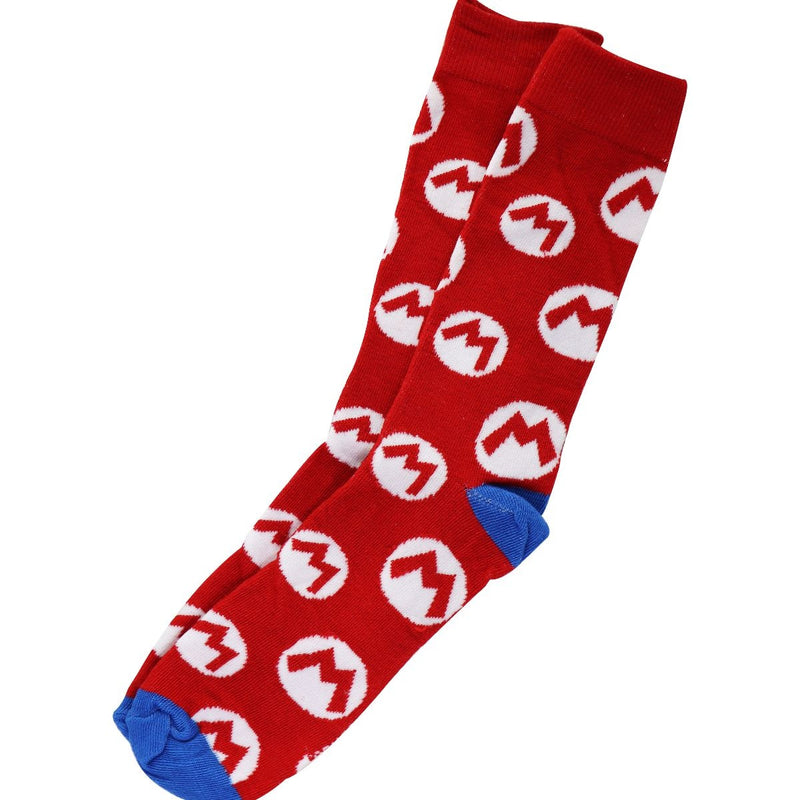 BioWorld 2 Pair of Super Mario Crew Socks - Sock Size (10 - 13) - BioWorld - Simple Cell Shop, Free shipping from Maryland!