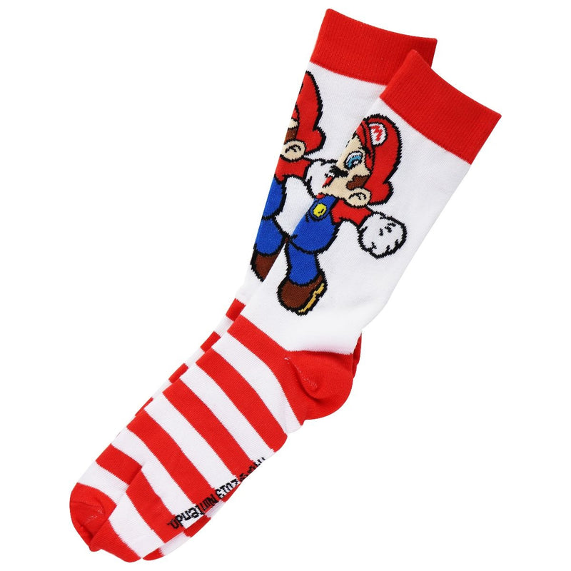 BioWorld 2 Pair of Super Mario Crew Socks - Sock Size (10 - 13) - BioWorld - Simple Cell Shop, Free shipping from Maryland!