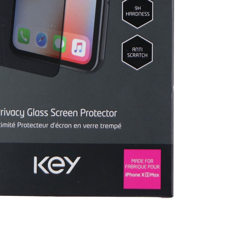 Key Privacy Glass Screen Protector for Apple iPhone Xs Max - Tinted - Key - Simple Cell Shop, Free shipping from Maryland!