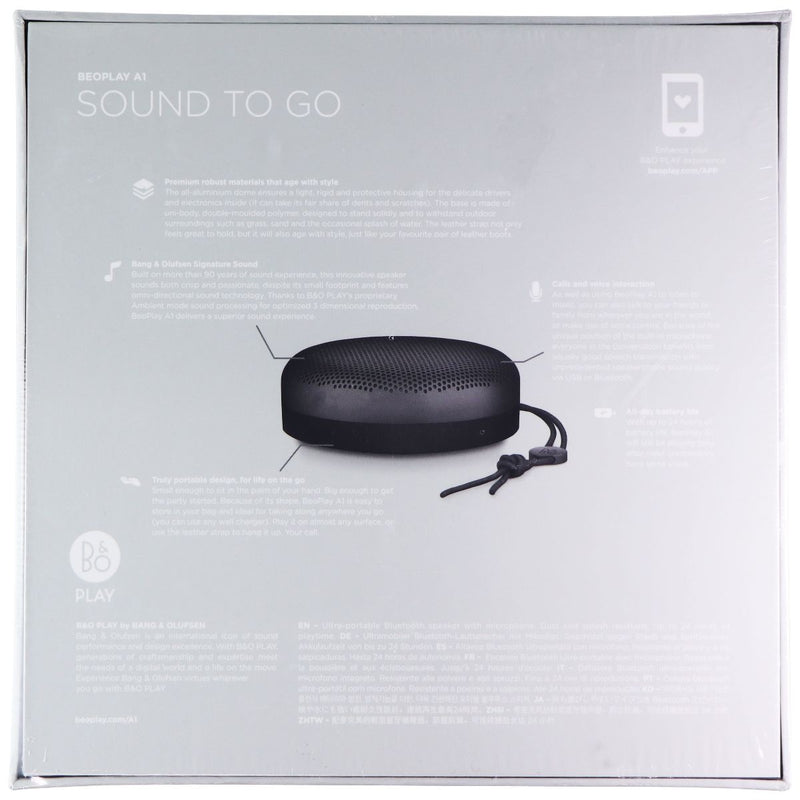B&O PLAY A1 Portable Bluetooth Speaker - Black (1297826) - Bang & Olufsen - Simple Cell Shop, Free shipping from Maryland!