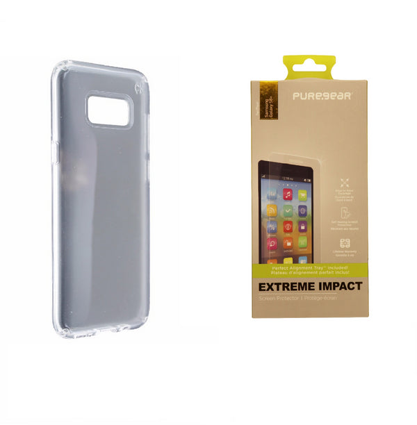 Speck Presidio Clear Case and PureGear Screen Protector for Samsung Galaxy S8+ - Speck - Simple Cell Shop, Free shipping from Maryland!
